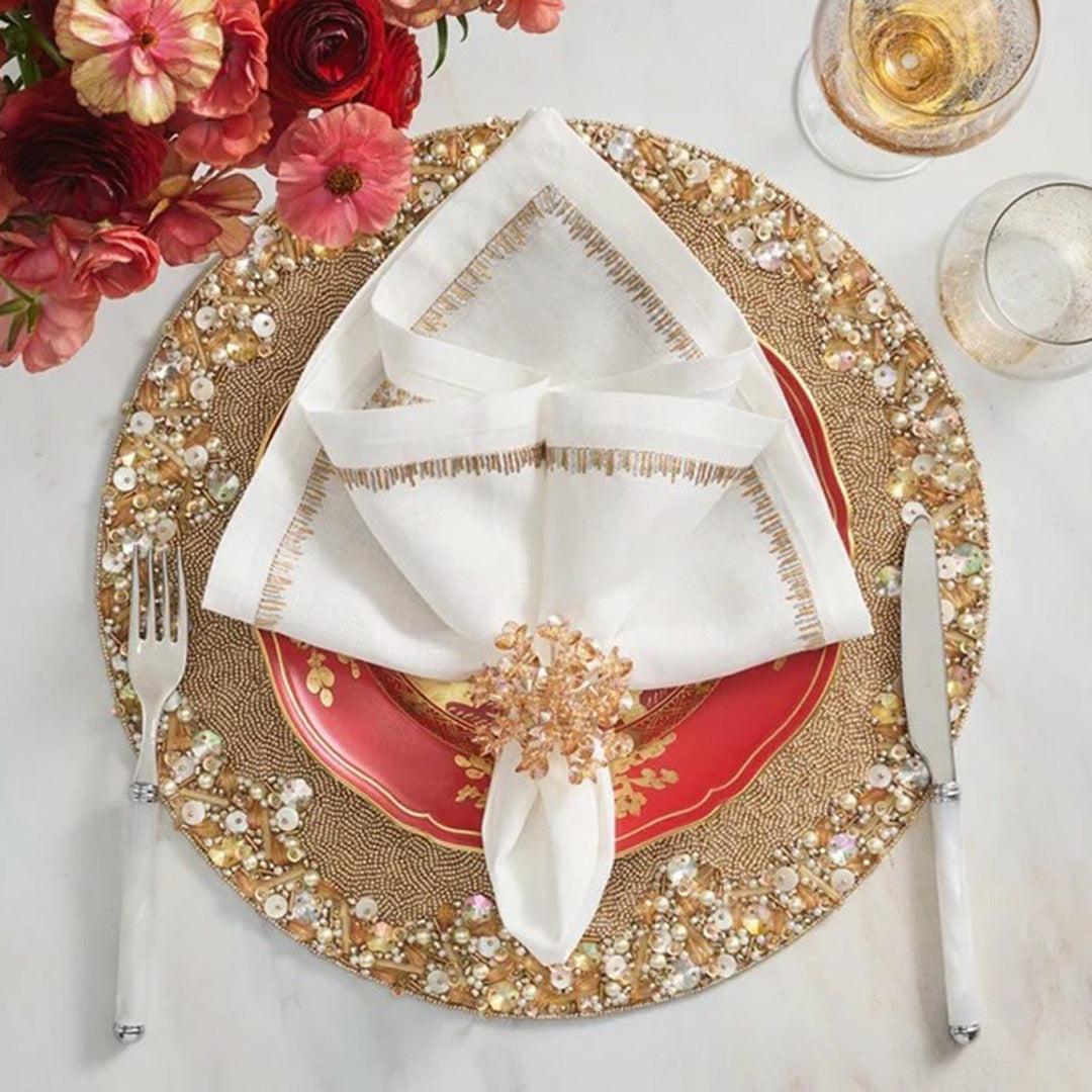 Gold Filament Napkins, Set of 4