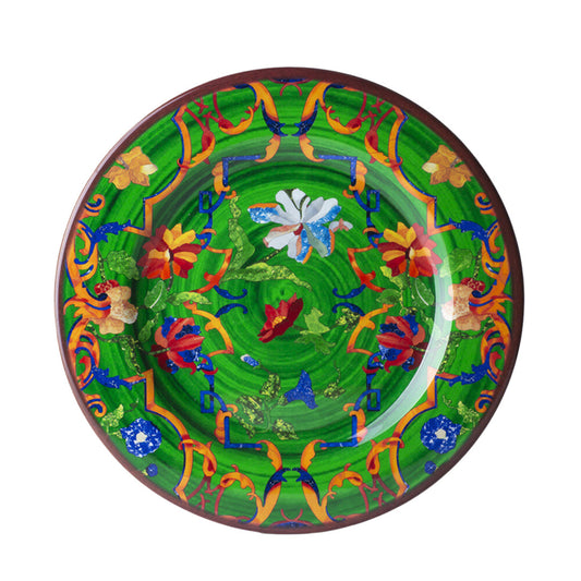 Firenze Melamine Dinner Plate, Green