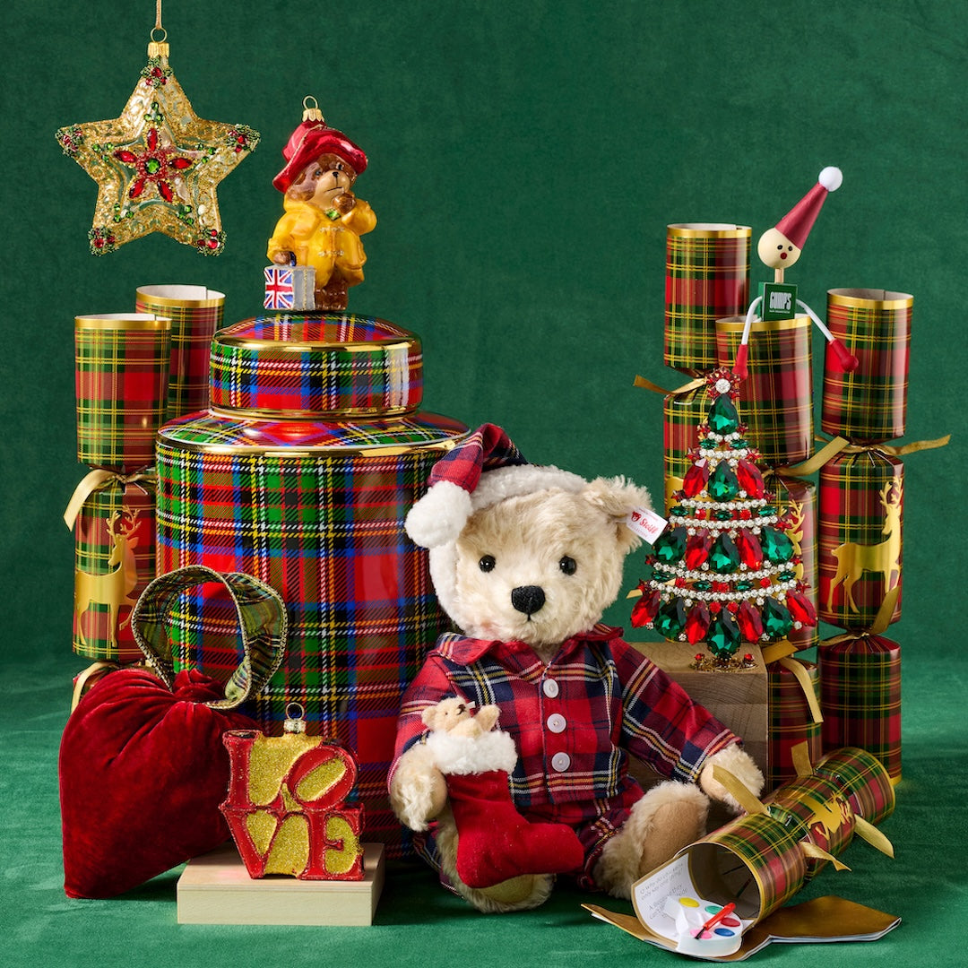Reindeer Tartan Crackers, Set of 6